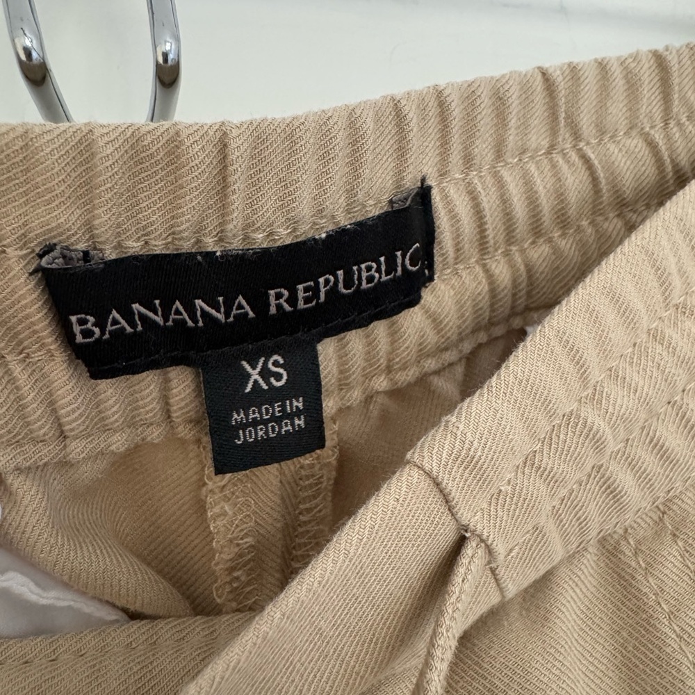 Banana Republic women’s beige ankle crop linen cotton blend pants size XS - Picture 5 of 5